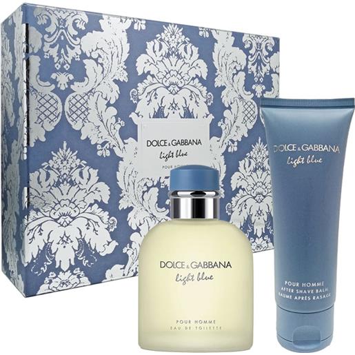 Dolce & Gabbana light blue set uomo eau de toilette 75ml + balsamo dopobarba 75ml