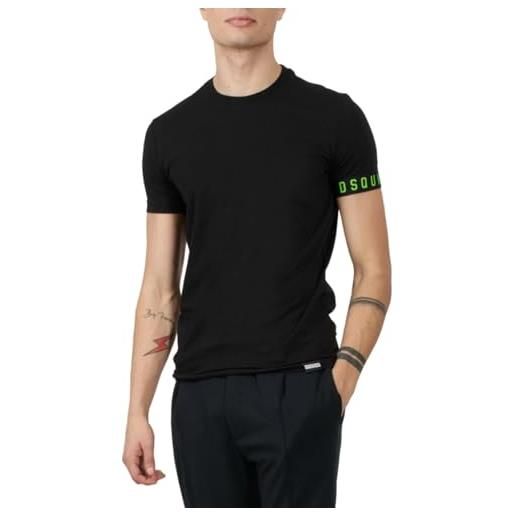 DSQUARED2 t-shirt manica corta da uomo marchio, modello d9m3s4870, realizzato in cotone. Nero s