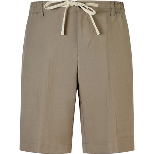 LIU JO shorts beige con mini logo per uomo