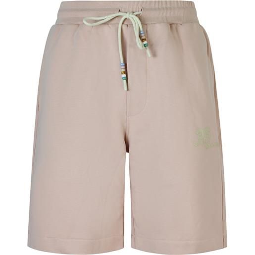 GAëLLE PARIS shorts rosa con mini logo per uomo