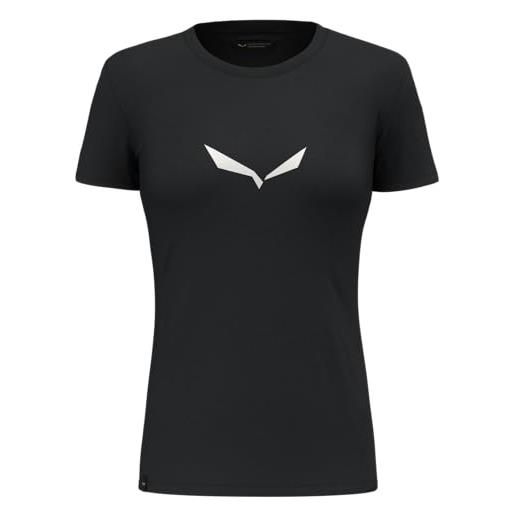 Salewa t-shirt da donna con logo solido dri-release® da donna, confezione da 1