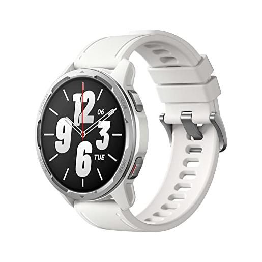 Xiaomi watch s1 active, orologio smart, display amoled hd 1.43, 19 modalità di allenamento, nfc integrato, resistenza all'acqua, moon white, versione italiana