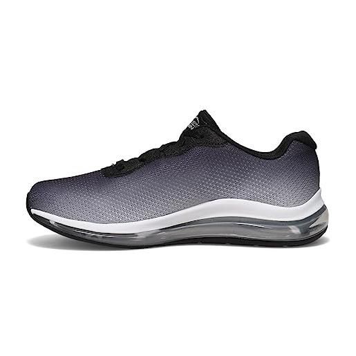 Skechers skech-air element 2.0, scarpe da ginnastica donna, nero e bianco, 40 eu larga