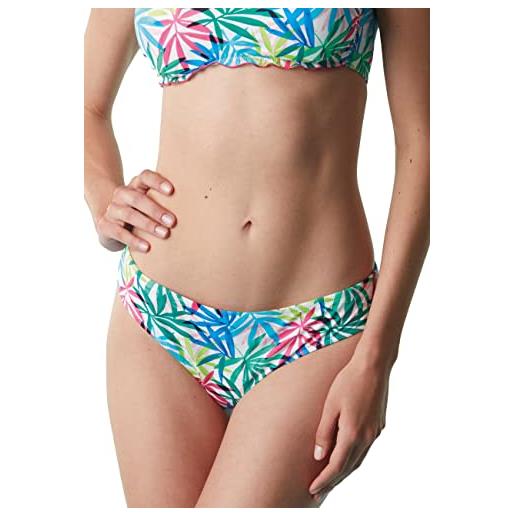 Lovable colorful printed micro parte inferiore del bikini, tropical fluo, s donna