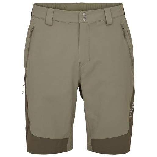 Rab herren torque mountain shorts, light khaki-army, m