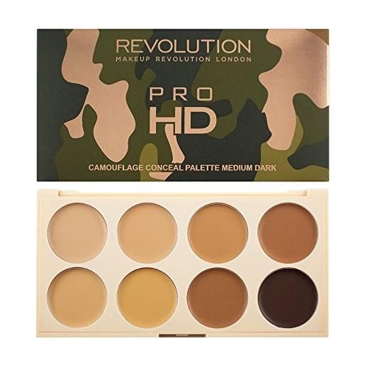 Makeup Revolution revolution ultra pro hd camouflage palette di correttori - medium dark