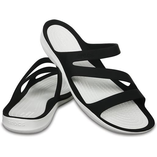 Crocs women's swiftwater sandal black/white 34-35