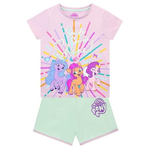 My Little Pony set maglietta e pantaloncino per ragazze multicolore 6-7 anni