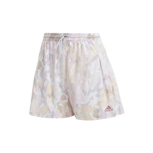 adidas graphic shorts pantaloncini corti, white, xs women's