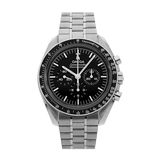 Omega speedmaster moonwatch chronograph steel orologio da uomo 310.30.42.50.01.002, nero