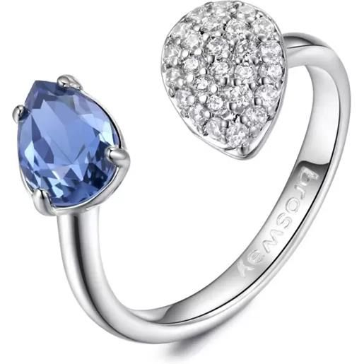 Brosway anello ottone con zirconi blu Brosway donna bff44b