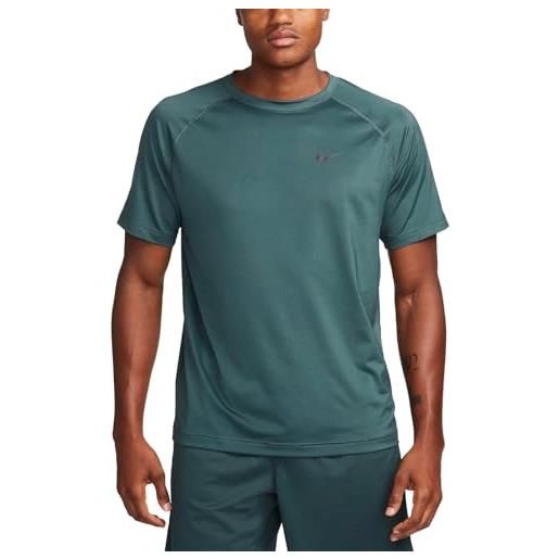 Nike m nk df ready ss top a maniche corte, medium olive/black, s uomo