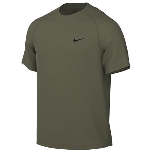 Nike m nk df ready ss top a maniche corte, medium olive/black, s uomo