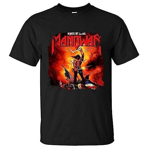 opinion triumph turn men's manowar heavy power kings metal logo t-shirts black camicie e t-shirt(xx-large)