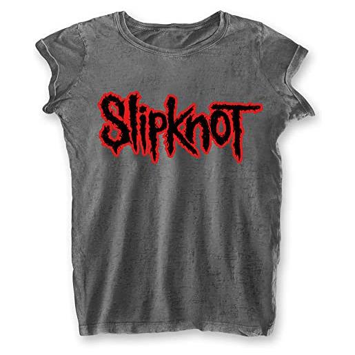 Slipknot t-shirt # l ladies grey # logo