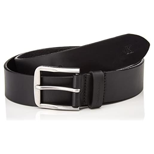 Calvin Klein jeans classic buckle belt 35mm cintura, black, 125 cm uomo