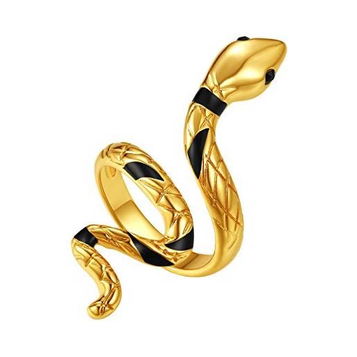 FindChic serpente coda anello per donna uomo dichiarazione gioielli serpent placcato in platino dichiarazione serpente avvolgere anello nocca