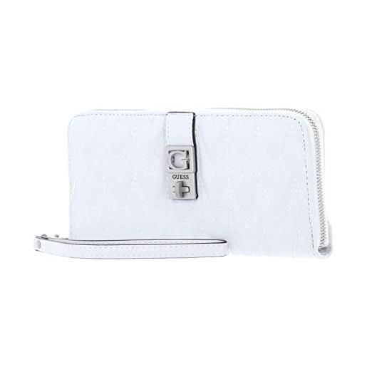 GUESS regilla slg large zip around wallet white