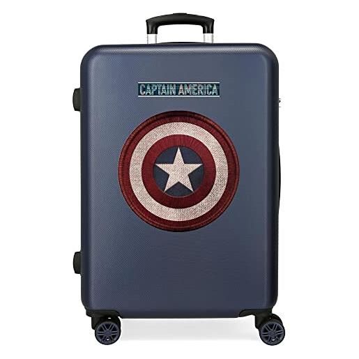 Marvel captain america valigia media 48x68x26 cms azul