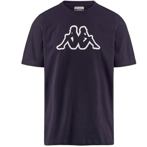 Kappa t-shirt logo cromen blu mare