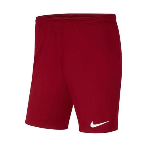 Nike bv6855-677 dri-fit park 3 pantaloncini uomo team red/white taglia xxl