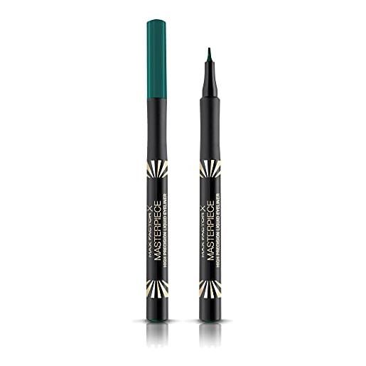 Max Factor eyeliner penna masterpiece high precision, punta a spatola per tratto spesso e sottile, 25 forest