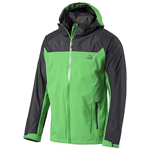 McKinley giacca yulara, uomo, verde/melange/nero, xl