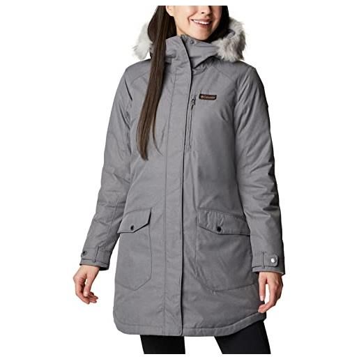Columbia suttle mountain-giacca termica lunga, grigio città, xxl donna