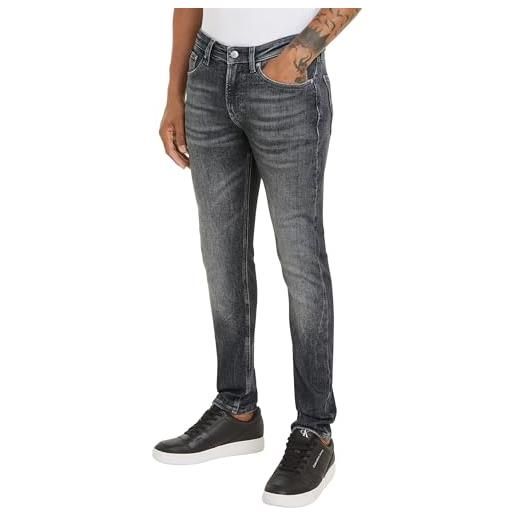 Calvin Klein Jeans uomo jeans skinny skinny fit, grigio (denim grey), 32w/32l