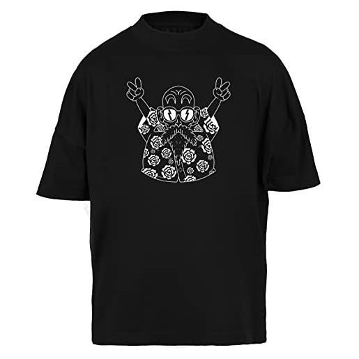 Enigmae drago maestro tartaruga maglietta larga unisex uomini donne maniche corte nera t-shirt baggy men black tee xl