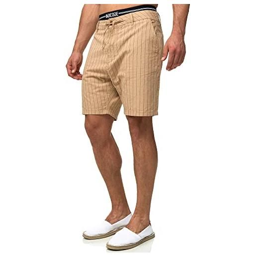 Indicode uomini giwgros chino shorts | pantaloncini chino con 4 tasche tan m