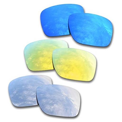 SOODASE per oakley holbrook occhiali da sole blu/oro/argento lenti di ricambio polarizzate