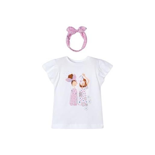 Mayoral maglietta m/c fascia per bambine e ragazze bco-malva 5 anni (110cm)