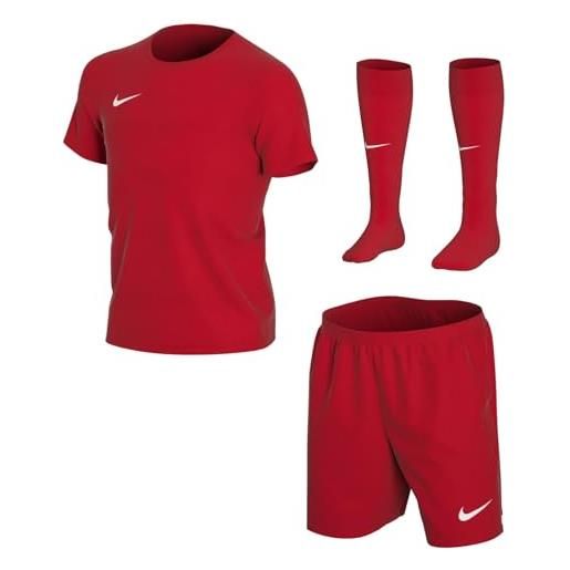 Nike dri-fit park, kit da calcio unisex bambino, university red/university red/white, m