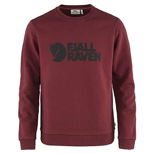 Fjallraven logo sweater m maglia lunga, red oak, s uomo