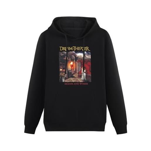Ghee dream theater image and words unisex hooded printed pullover hoodies mens black sweatshirts black l
