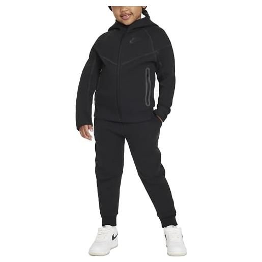 Nike tuta da bambini tech fleece nera taglia 5-6 a codice 86l050-023