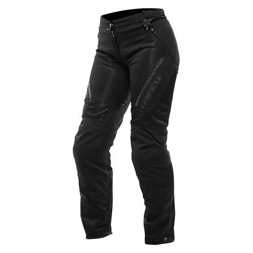 Dainese - drake 2 super air tex pants wmn, pantaloni da moto ventilati, in tessuto, per stagione estiva, con protezioni removibili, woman, nero/nero, 48