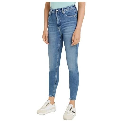 Calvin Klein Jeans high rise super skinny ankle j20j222775 pantaloni, denim (denim light), 24w donna