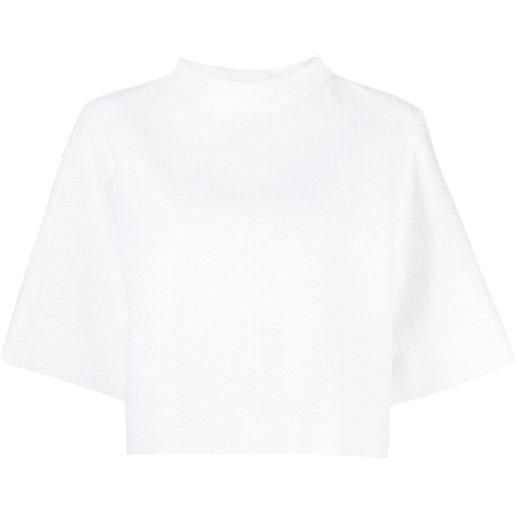 Paule Ka t-shirt con scollo rialzato - bianco