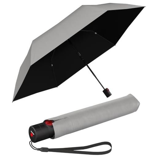Knirps ombrello tascabile ultra u. 200 medium duomatic - on to automatico - antitempesta - antivento, pietra con protezione uv e dal calore, 95 cm, ombrello tascabile automatico