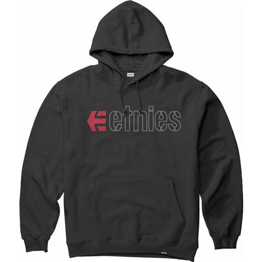 Etnies ecorp hoodie black/red/white s felpa outdoor
