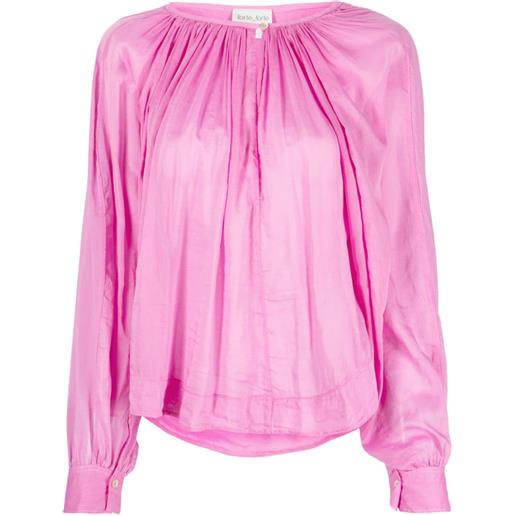 Forte Forte blusa plissettata semi trasparente - rosa