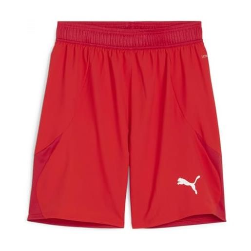PUMA teamfinal shorts - pantaloncini in tessuto adulti unisex, PUMA red-PUMA white-fast red, 705743