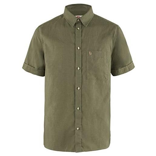 Fjällräven övik travel shirt ss m, maglietta a maniche corte, uomo, marrone (sabbia/pietra), xs