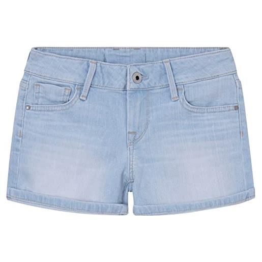 Pepe Jeans foxtail, pantalocini denim bambine e ragazze, blu (denim-pe0), 10 anni