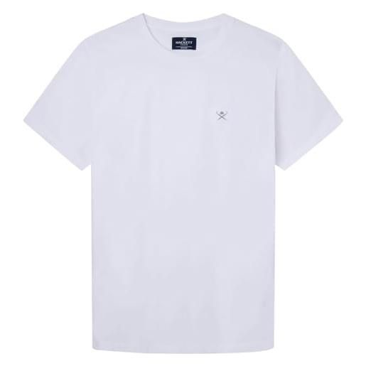 Hackett London core tshirt 2p t-shirt, bianco (white), m uomo