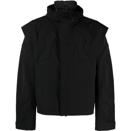 HELIOT EMIL giacca con cappuccio fettle - nero