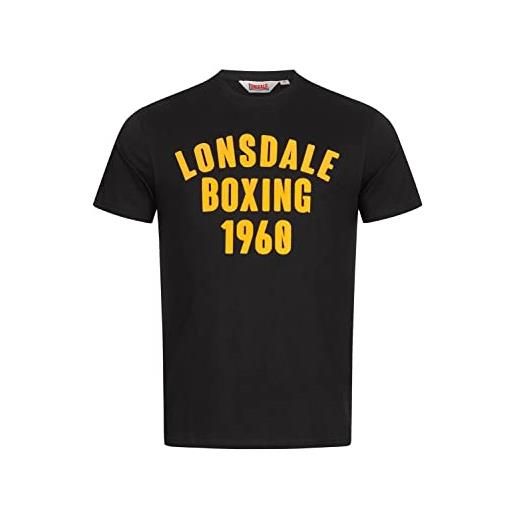 Lonsdale pitsligo t-shirt, black/yellow, xxxl men's