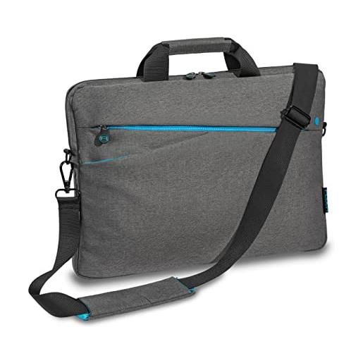 PEDEA borsa per pc portatile fashion borsa per notebook fino a 13,3 pollici (33,8 cm) borsa con tracolla, grigio